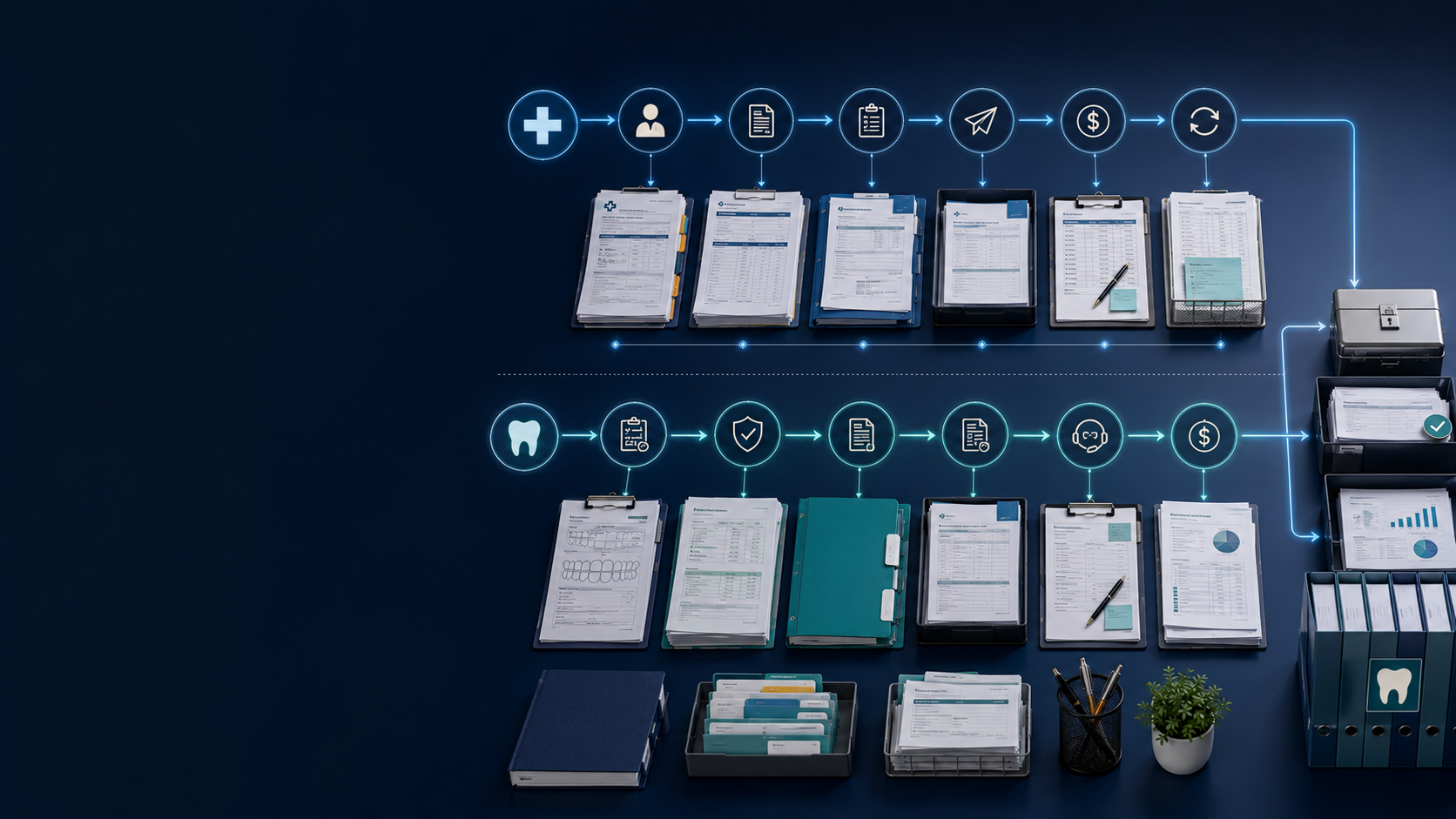 Medical and dental billing revenue cycle workflow